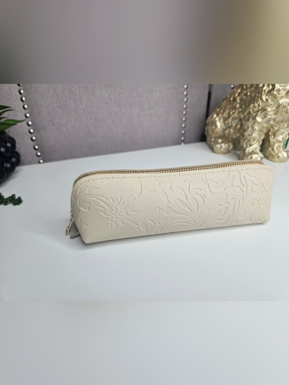 Portland Leather Goods Sidekick Pouch Jasmine Ivory